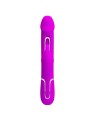 PRETTY LOVE KAMPAS VIBRADOR RABBIT 3 EN 1 MULTIFUNCION CON LENGUA FUCSIA