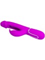 PRETTY LOVE KAMPAS VIBRADOR RABBIT 3 EN 1 MULTIFUNCION CON LENGUA FUCSIA