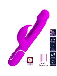 PRETTY LOVE KAMPAS VIBRADOR RABBIT 3 EN 1 MULTIFUNCION CON LENGUA FUCSIA