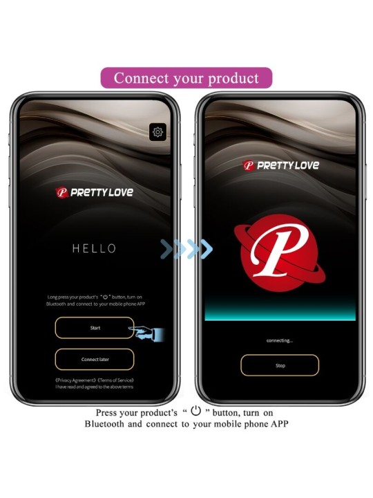 PRETTY LOVE NYMPH HUEVO VIBRADOR CONTROLADO POR APP LILA
