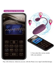 PRETTY LOVE NYMPH HUEVO VIBRADOR CONTROLADO POR APP LILA