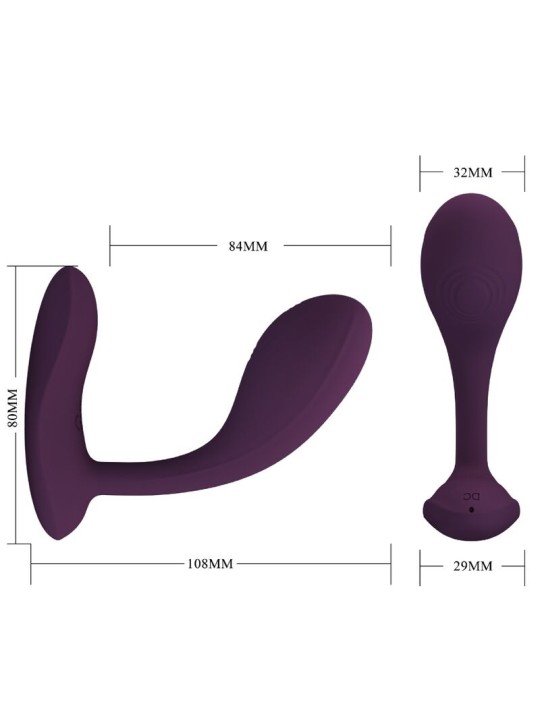 PRETTY LOVE BAIRD G SPOT 12 VIBRACIONES RECARGABLE LILA APP