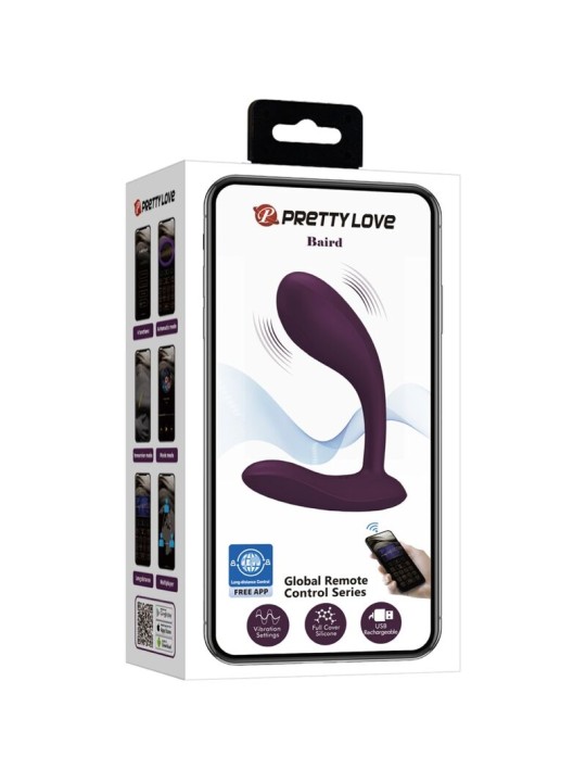 PRETTY LOVE BAIRD G SPOT 12 VIBRACIONES RECARGABLE LILA APP