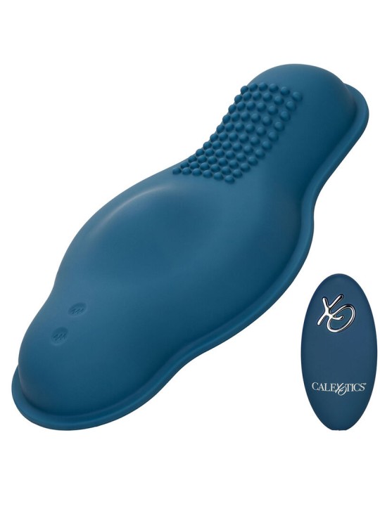 CALEXOTICS RIDER MASAJEADOR DOBLE MOTOR CONTROL REMOTO AZUL