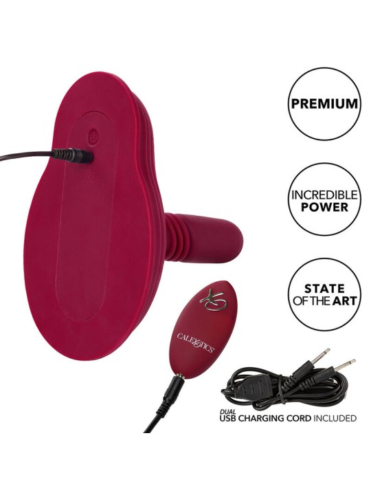 CALEXOTICS RIDER MASAJEADOR DOBLE MOTOR CONTROL REMOTO ROJO