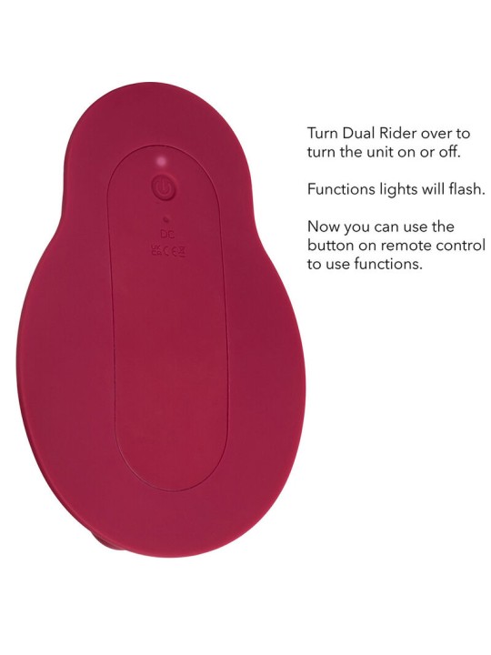 CALEXOTICS RIDER MASAJEADOR DOBLE MOTOR CONTROL REMOTO ROJO