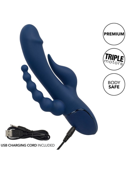 CALEXOTICS VIBRADOR TRIPLE ORGASM AZUL