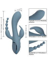 CALEXOTICS VIBRADOR TRIPLE EXTASIS GRIS