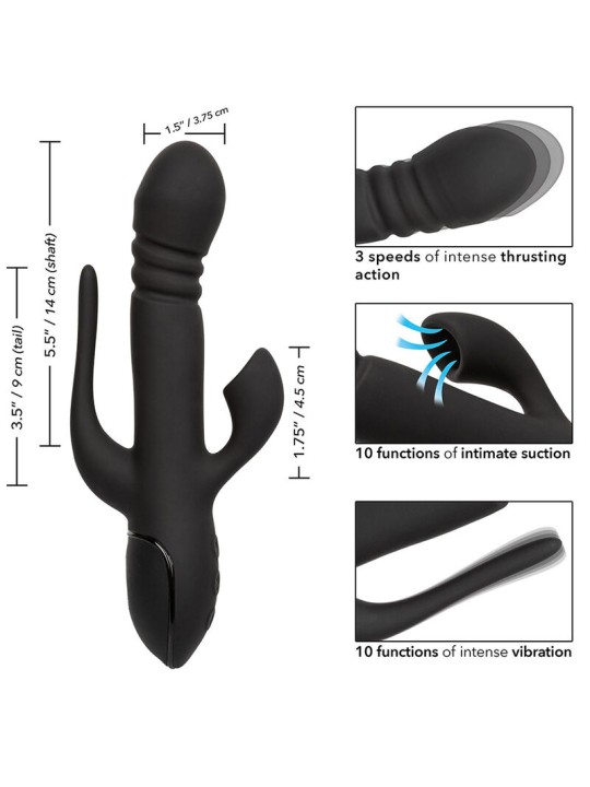 CALEXOTICS VIBRADOR TRIPLE EUPHORIA NEGRO