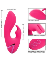 CALEXOTICS SO CAL SUSHINE VIBRATOR RABBIT FUCSIA BY CALIFORNIA DREAMING
