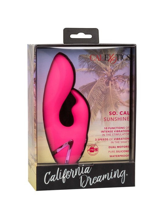 CALEXOTICS SO CAL SUSHINE VIBRATOR RABBIT FUCSIA BY CALIFORNIA DREAMING