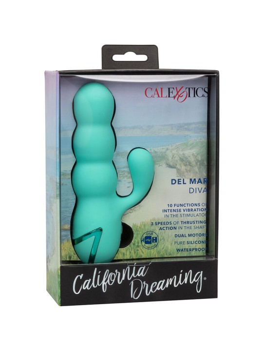 CALEXOTICS DEL MAR DIVA VIBRADOR RABBIT VERDE AGUA BY CALIFORNIA DREAMING