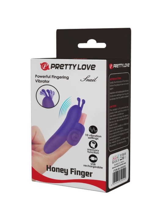 PRETTY LOVE SNAIL PODEROSO ESTIMULADOR DE DEDO MORADO