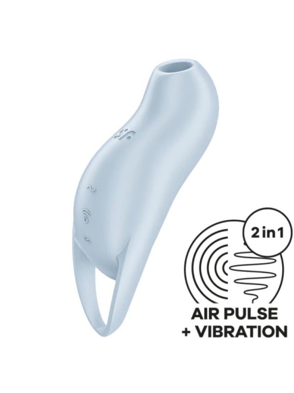 SATISFYER POCKET PRO 1 ESTIMULADOR CLITORIS AZUL CLARO