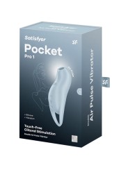 SATISFYER POCKET PRO 1 ESTIMULADOR CLITORIS AZUL CLARO