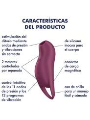 SATISFYER POCKET PRO 1 ESTIMULADOR CLITORIS GRANATE