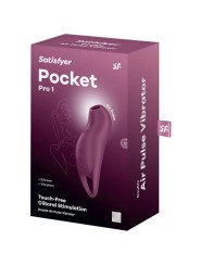 SATISFYER POCKET PRO 1 ESTIMULADOR CLITORIS GRANATE
