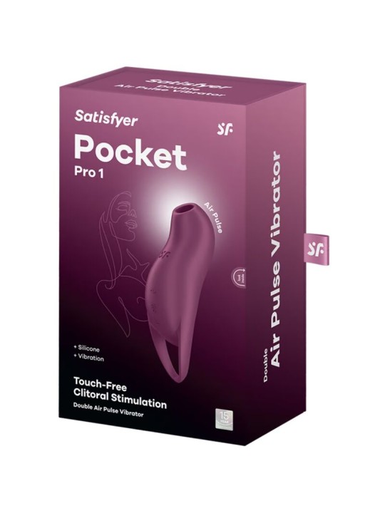 SATISFYER POCKET PRO 1 ESTIMULADOR CLITORIS GRANATE