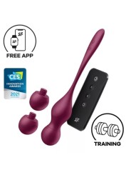SATISFYER LOVE BIRDS VARY BOLAS VIBRADORES APP GRATUITA ROJO VINO