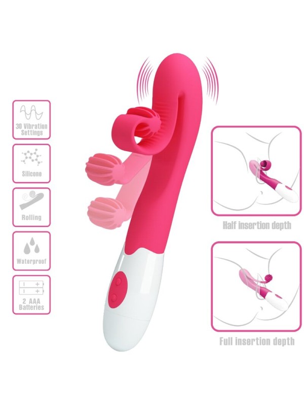 ROMANCE VIBRADOR Y ESTIMULADOR 30 VELOCIDADES ROSA