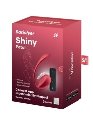 SATISFYER SHINY PETAL ESTIMULADOR PUNTO G CONTROL REMOTO ROJO APP GRATUITA