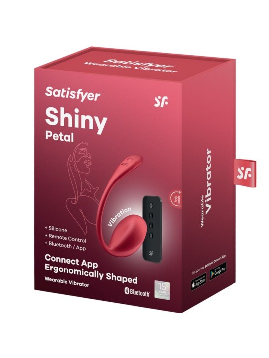 SATISFYER SHINY PETAL ESTIMULADOR PUNTO G CONTROL REMOTO ROJO APP GRATUITA