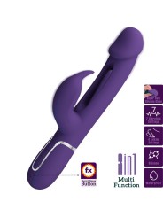 PRETTY LOVE KAMPAS VIBRADOR RABBIT 3 EN 1 MULTIFUNCION CON LENGUA VIOLETA