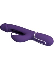 PRETTY LOVE KAMPAS VIBRADOR RABBIT 3 EN 1 MULTIFUNCION CON LENGUA VIOLETA
