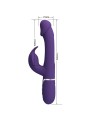 PRETTY LOVE KAMPAS VIBRADOR RABBIT 3 EN 1 MULTIFUNCION CON LENGUA VIOLETA