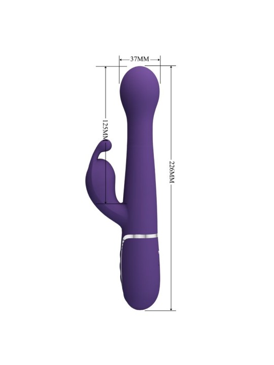 PRETTY LOVE DEJON VIBRADOR RABBIT 3 EN 1 MULTIFUNCION MORADO