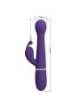 PRETTY LOVE DEJON VIBRADOR RABBIT 3 EN 1 MULTIFUNCION MORADO