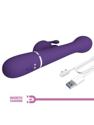 PRETTY LOVE DEJON VIBRADOR RABBIT 3 EN 1 MULTIFUNCION MORADO