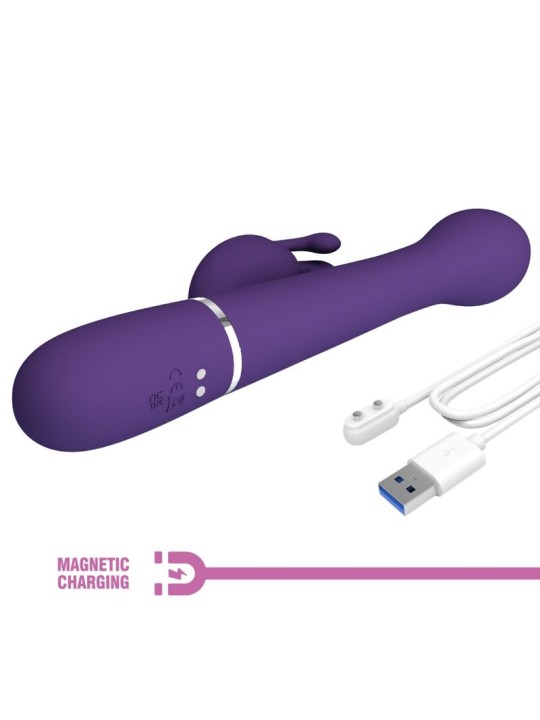 PRETTY LOVE DEJON VIBRADOR RABBIT 3 EN 1 MULTIFUNCION MORADO
