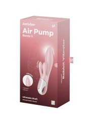 SATISFYER AIR PUMP BUNNY 3 INFLABLE VIBRADOR RABBIT ROSA