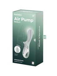 SATISFYER AIR PUMP BOOTY 3 VIBRADOR ANAL INFLABLE VERDE GRIS