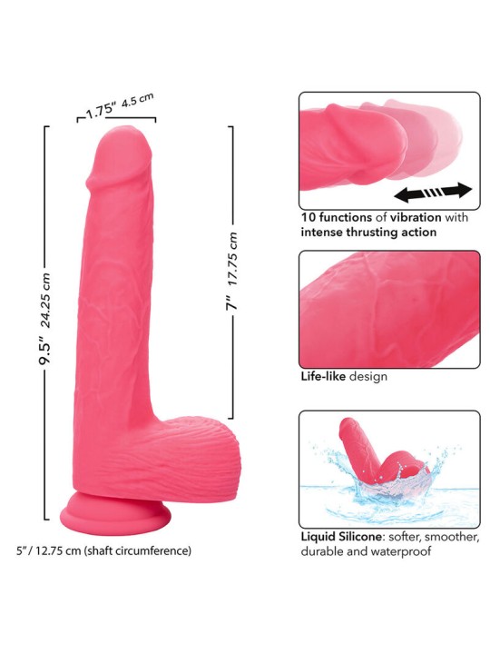 CALEXOTICS STUDS VIBRADOR REALISTICO 10 VIBRACIONES Y ROSA