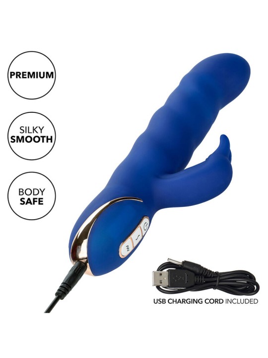 CALEXOTICS JACK VIBRADOR RABBIT MOVIMIENTO DE ONDAS AZUL