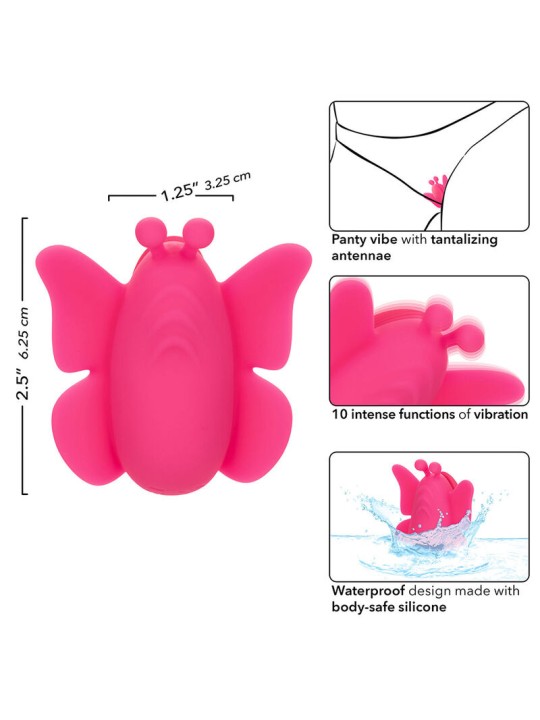 CALEXOTICS NEON VIBES THE FLUTTER VIBE ESTIMULADOR 10 VIBRACIONES ROSA