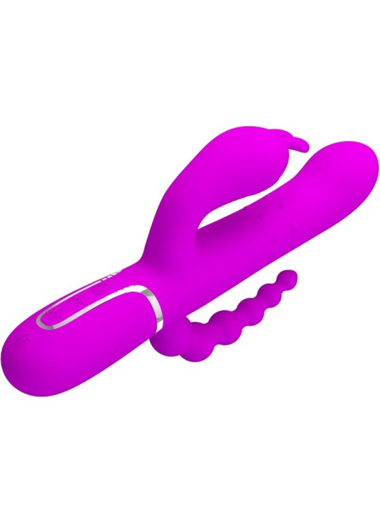 PRETTY LOVE CAMMY TRIPLE VIBRADOR MULTIFUNCION 4 EN 1 ROSA