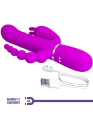 PRETTY LOVE CAMMY TRIPLE VIBRADOR MULTIFUNCION 4 EN 1 ROSA