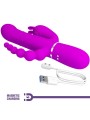 PRETTY LOVE CAMMY TRIPLE VIBRADOR MULTIFUNCION 4 EN 1 ROSA