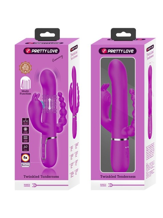 PRETTY LOVE CAMMY TRIPLE VIBRADOR MULTIFUNCION 4 EN 1 ROSA