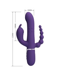 PRETTY LOVE CAMMY TRIPLE VIBRADOR MULTIFUNCION 4 EN 1 MORADO