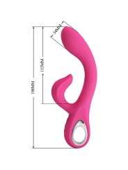 PRETTY LOVE FRITZ VIBRADOR RABBIT 12 VIBRACIONES ROSA
