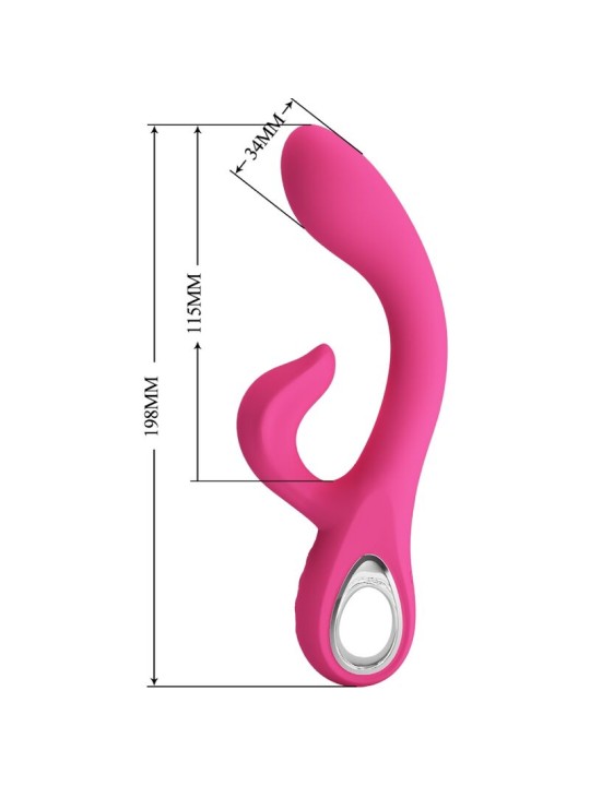 PRETTY LOVE FRITZ VIBRADOR RABBIT 12 VIBRACIONES ROSA