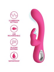 PRETTY LOVE NOVAK VIBRADOR RABBIT 12 VIBRACIONES ROSA