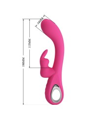 PRETTY LOVE NOVAK VIBRADOR RABBIT 12 VIBRACIONES ROSA