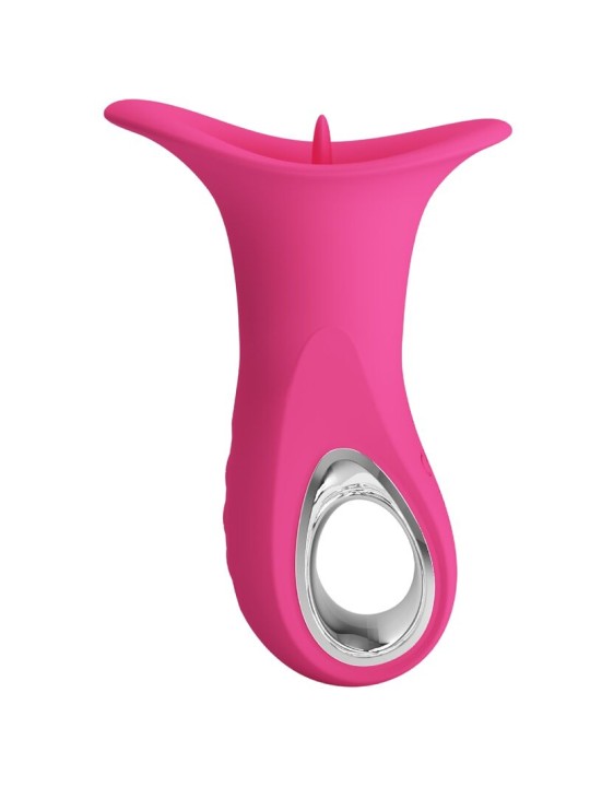 PRETTY LOVE CLYDE VIBRADOR ORAL LENGUA VIBRADORA 12 VIBRACIONES ROSA