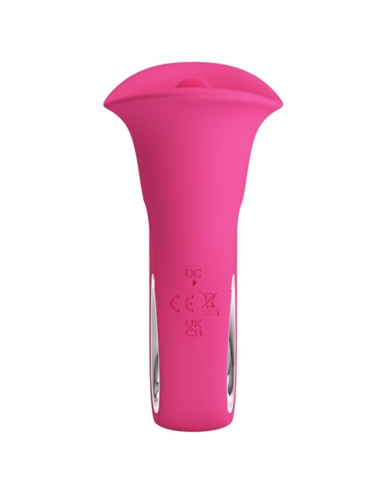 PRETTY LOVE CLYDE VIBRADOR ORAL LENGUA VIBRADORA 12 VIBRACIONES ROSA