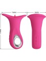 PRETTY LOVE CLYDE VIBRADOR ORAL LENGUA VIBRADORA 12 VIBRACIONES ROSA